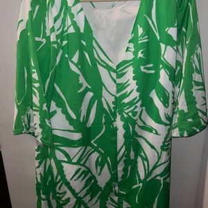 Lilly Pulitzer green white dress